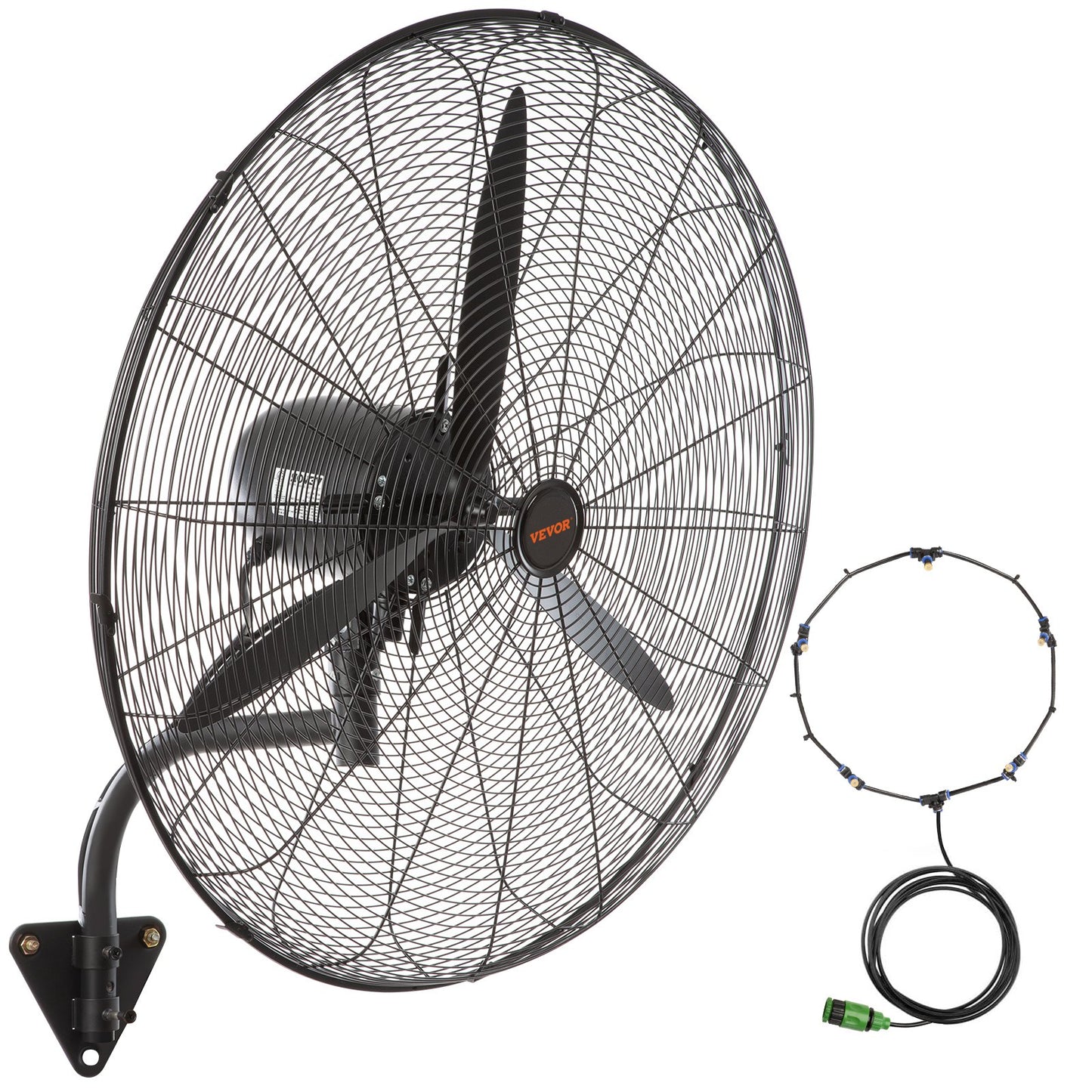 Mist Fan, 29.5 inch Waterproof Industrial Fan, 3 Speeds, 9500 CFM, Commercial or Residential Fan for Cooling Warehouse, Greenhouse, Workshop