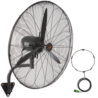 Mist Fan, 29.5 inch Waterproof Industrial Fan, 3 Speeds, 9500 CFM, Commercial or Residential Fan for Cooling Warehouse, Greenhouse, Workshop