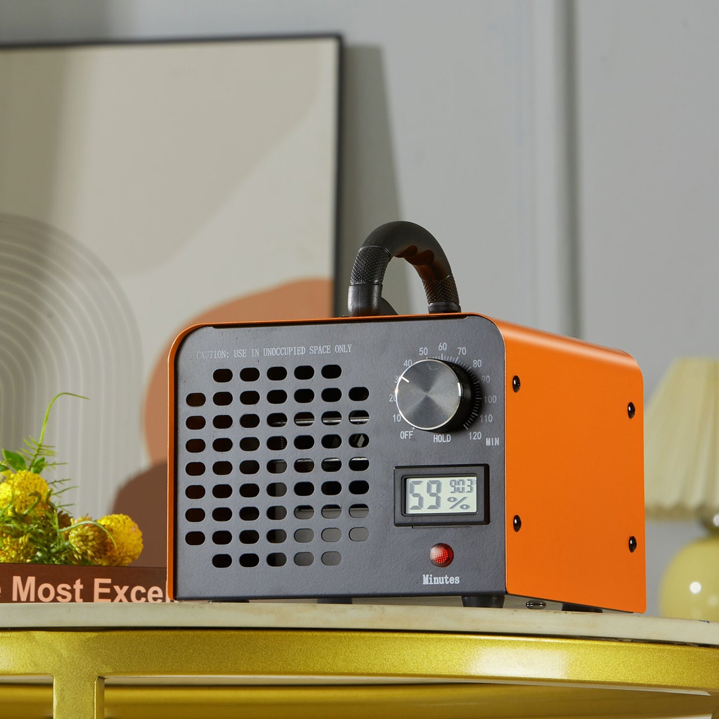 Ozongenerator, 12000 mg/h Ozongerät zur Geruchsbeseitigung, Hochleistungs-Ozongenerator für Gewerbe/Industrie, Luftionisator und Geruchsneutralisierer für Zuhause mit 0-120 Minuten Zeiteinstellung für Räume, Autos, Haustiere