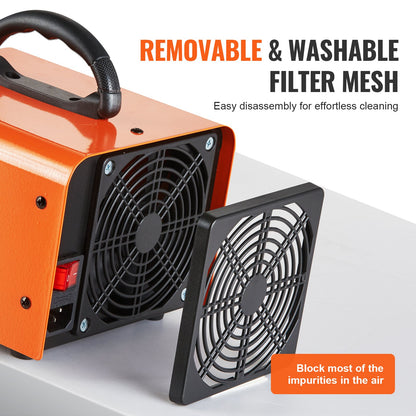 Ozongenerator, 12000 mg/h Ozongerät zur Geruchsbeseitigung, Hochleistungs-Ozongenerator für Gewerbe/Industrie, Luftionisator und Geruchsneutralisierer für Zuhause mit 0-120 Minuten Zeiteinstellung für Räume, Autos, Haustiere