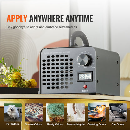 Ozone Generator 36000mg/h Ozone Machine Odor Remover with 0-120min Timer