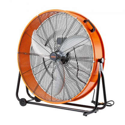 Drum Fan, 30 Inch High Velocity Industrial Shop Fan, Heavy Duty Commercial Use 3-Speed 13000CFM, 360°Adjustable Tilting Industrial Floor Fan for Warehouse,Workshop,Factory, Basement
