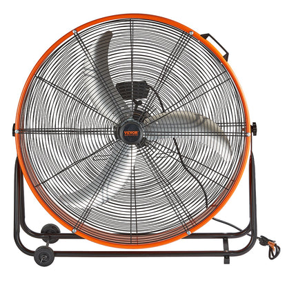 Drum Fan, 30 Inch High Velocity Industrial Shop Fan, Heavy Duty Commercial Use 3-Speed 13000CFM, 360°Adjustable Tilting Industrial Floor Fan for Warehouse,Workshop,Factory, Basement