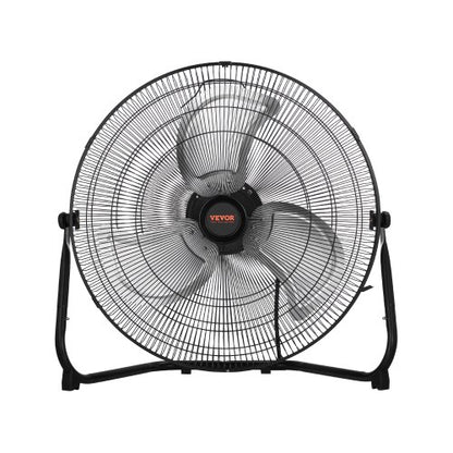 2 PCS Floor Fans, 3 Speeds High Velocity Heavy Duty 20 Inch Industrial Fan, 4800 CFM 360° Adjustable Tilt 21.33 ft/sec Airflow Large Metal Fan, for Gym, Home, Garage, Commercial Shop & Bedroom
