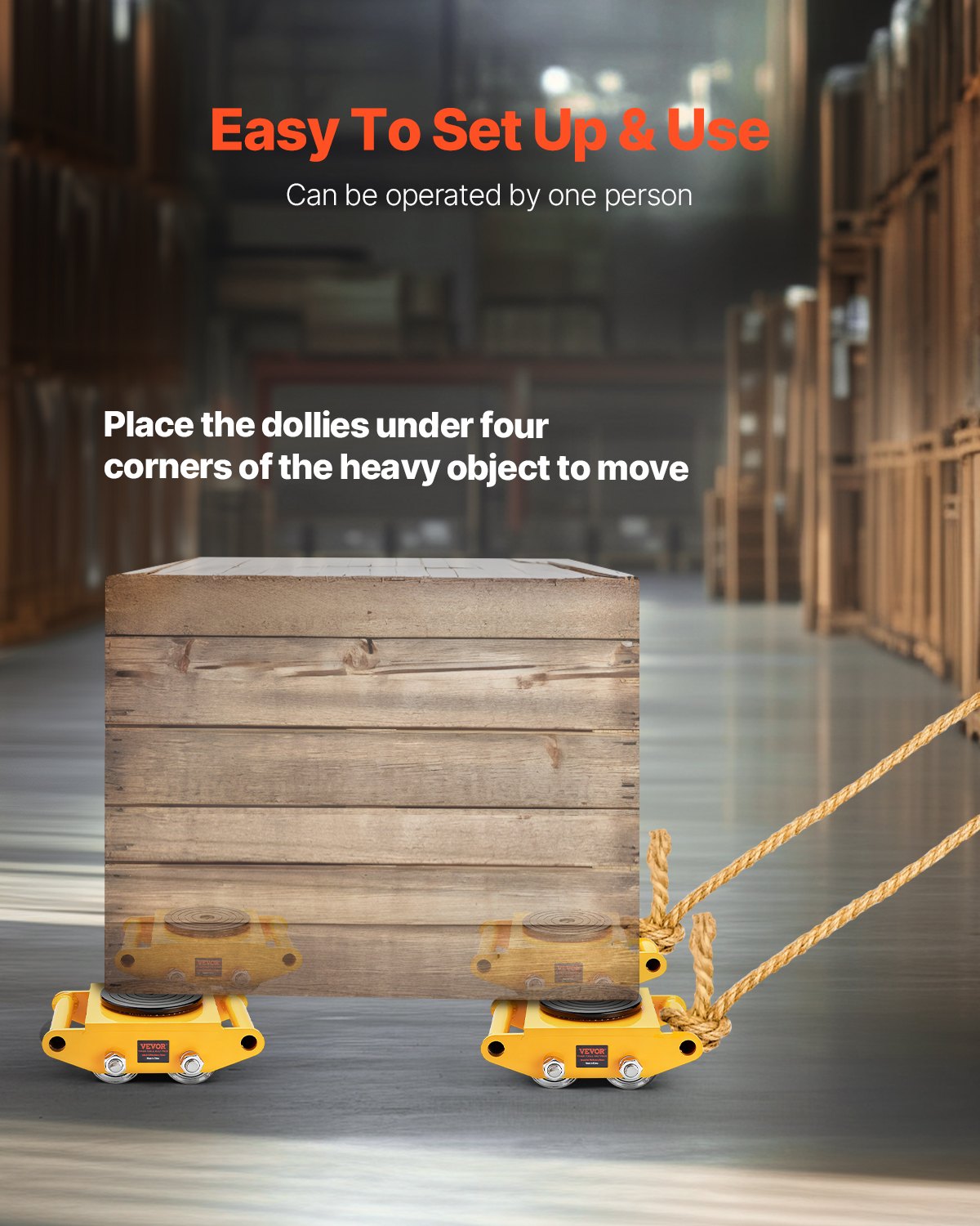 4PCS Machinery Skate Dolly, 11999.8 kg Industrial Machinery Mover, Heavy Duty Carbon Steel Machinery Moving Skate & 4 Carbon Steel Wheels and 360° Rotation Non-Slip Cap for Warehouse, Factory