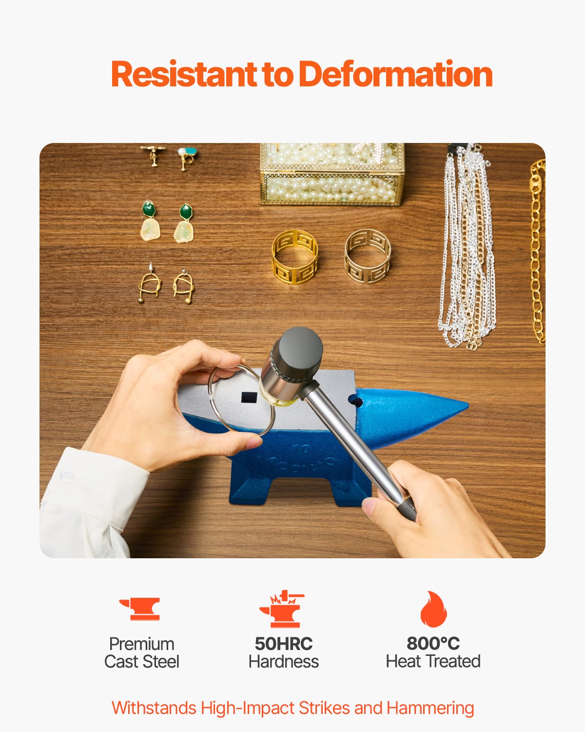 Einhorn-Amboss, 10 kg, Stahlamboss, Schmiedewerkzeug zu verkaufen, Schmiedestahlwerkzeuge mit runden und quadratischen Löchern, robuster Amboss für Schmiede, Juweliere, langlebiges und robustes Metallbearbeitungswerkzeug