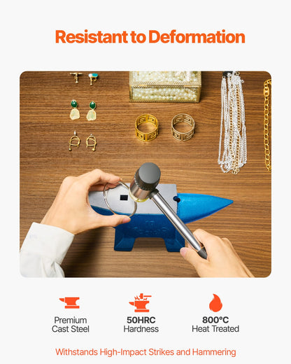 Einhorn-Amboss, 10 kg, Stahlamboss, Schmiedewerkzeug zu verkaufen, Schmiedestahlwerkzeuge mit runden und quadratischen Löchern, robuster Amboss für Schmiede, Juweliere, langlebiges und robustes Metallbearbeitungswerkzeug