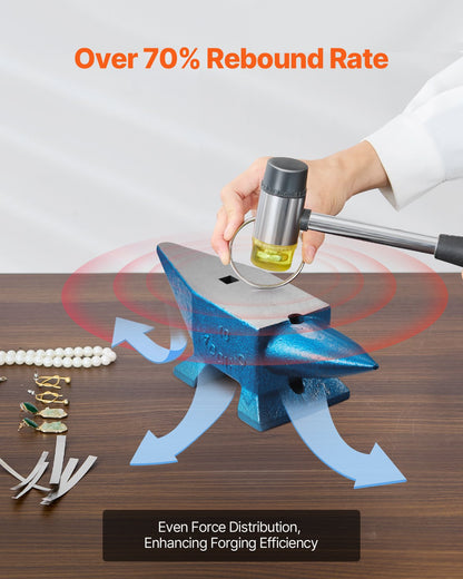 Einhorn-Amboss, 10 kg, Stahlamboss, Schmiedewerkzeug zu verkaufen, Schmiedestahlwerkzeuge mit runden und quadratischen Löchern, robuster Amboss für Schmiede, Juweliere, langlebiges und robustes Metallbearbeitungswerkzeug