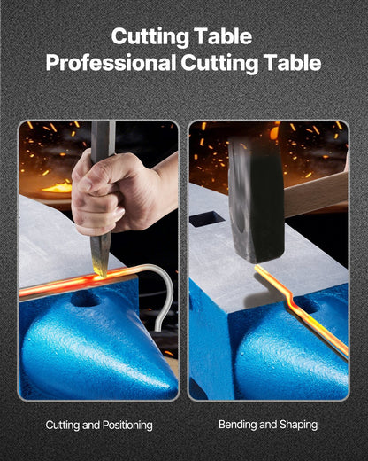 Einhorn-Amboss, 60 kg, Gussstahl, Schmiedewerkzeug zu verkaufen, Schmiedestahlwerkzeuge mit runden und quadratischen Löchern, robuster Amboss für Schmiede und Juweliere, langlebiges und robustes Metallbearbeitungswerkzeug