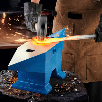Einhorn-Amboss, 60 kg, Gussstahl, Schmiedewerkzeug zu verkaufen, Schmiedestahlwerkzeuge mit runden und quadratischen Löchern, robuster Amboss für Schmiede und Juweliere, langlebiges und robustes Metallbearbeitungswerkzeug