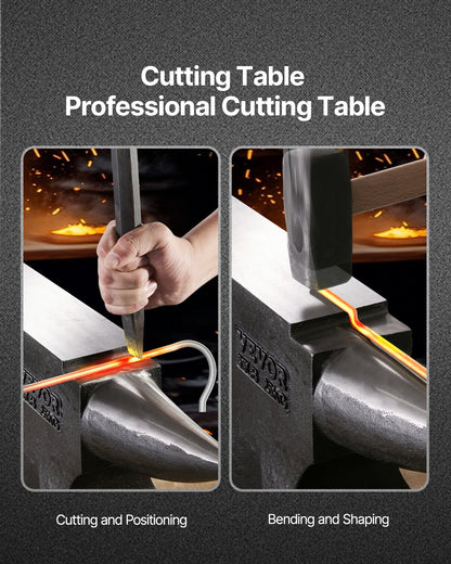 Einhornamboss, 25 kg schwerer Gussstahlamboss, robuster Rundhornamboss aus hochhartem Stahl für Schmiede, mit großer Arbeitsfläche und stabilem Sockel, Metallbearbeitungswerkzeug zum Biegen, Formen und Verdrehen von Metall