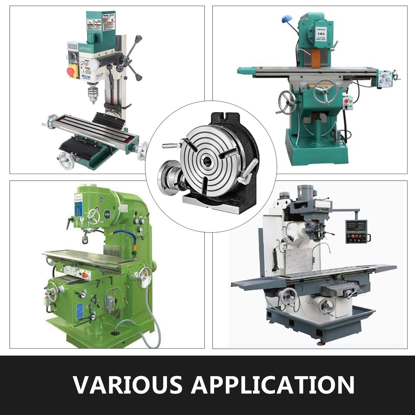 Rotary Table 8 INCH/200 MM Horizontal Vertical Rotary Table 3-Slot Rotary Table for Milling Machine MT-3 Rotary Table for Milling 360 Degrees Precision Rotary Table for Milling Drilling Vise