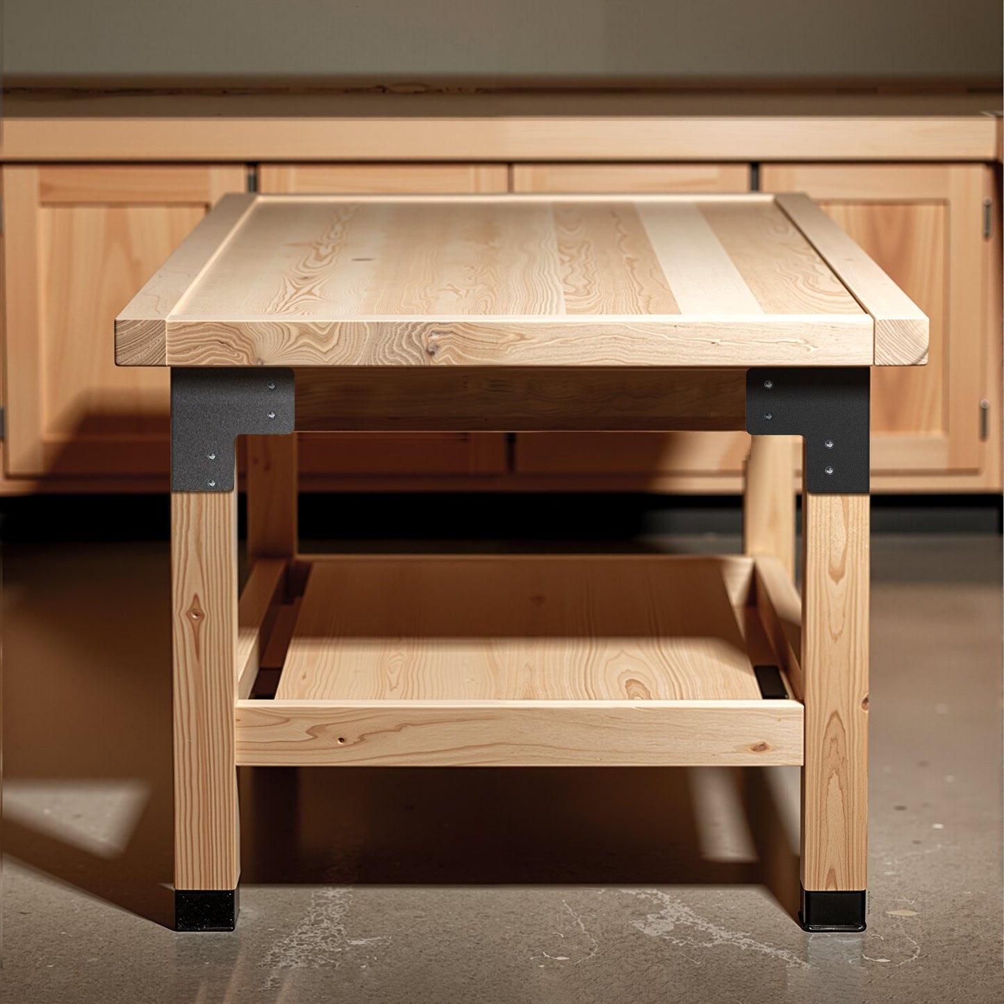 Workbench Corner Bracket Kit, 6.50 x 6.50 x 6.50 inch / 165 x 165 x 165 mm, 2204lbs/1000kg Load Capacity, Heavy Duty Sturdy Steel Angle Brackets with Screws, for Desk Shop Table Platform, 8 Pcs