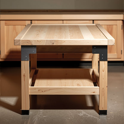 Workbench Corner Bracket Kit, 6.50 x 6.50 x 6.50 inch / 165 x 165 x 165 mm, 2204lbs/1000kg Load Capacity, Heavy Duty Sturdy Steel Angle Brackets with Screws, for Desk Shop Table Platform, 8 Pcs