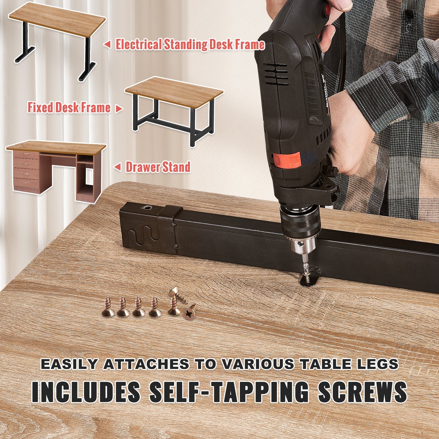 Table Top, 63" x 31.5" x 1", 220.5 lbs Load Capacity, Universal One-Piece Particle Board Desktop for Height Adjustable Electric Standing Desk Frame, Rectangular Countertop for Home & Office Desk