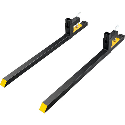 Clamp on Pallet Forks, 907.2 kg Capacity Pallet Forks, 152.4 cm Tractor Bucket Forks, Heavy Duty Front Loader Attachment for Loader Bucket, Tractor, Skid Steer, Tractor Forks for Agriculture and Farm