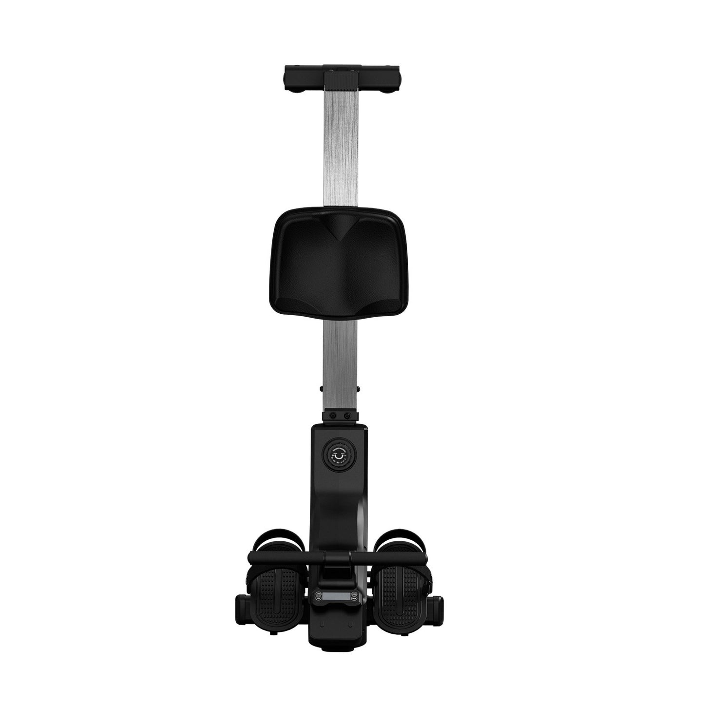 Magnetisches Rudergerät, 16-stufiger, leiser Widerstand einstellbar, klappbar, für Zuhause, bis 158 kg Belastbarkeit, mit leichtgängigem Rollensystem, Bluetooth-App-kompatibel und LCD-Monitor