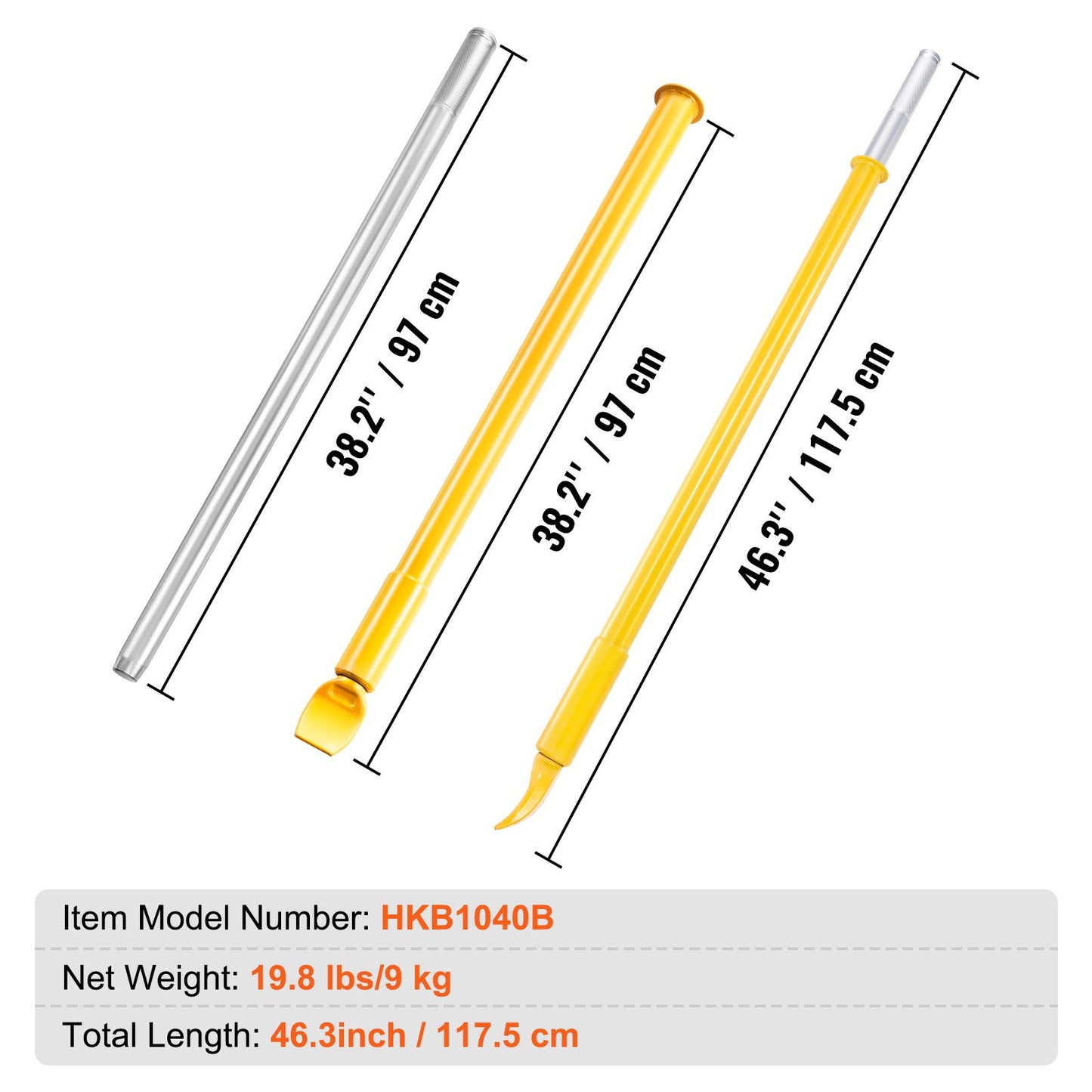 Tire Bead Breaker Slide Hammer, 117.6 cm Length Heavy Duty Steel Tire Bead Breaker, Portable Tire Changing Sliding Impact for Car Truck Trailer Tire Removal