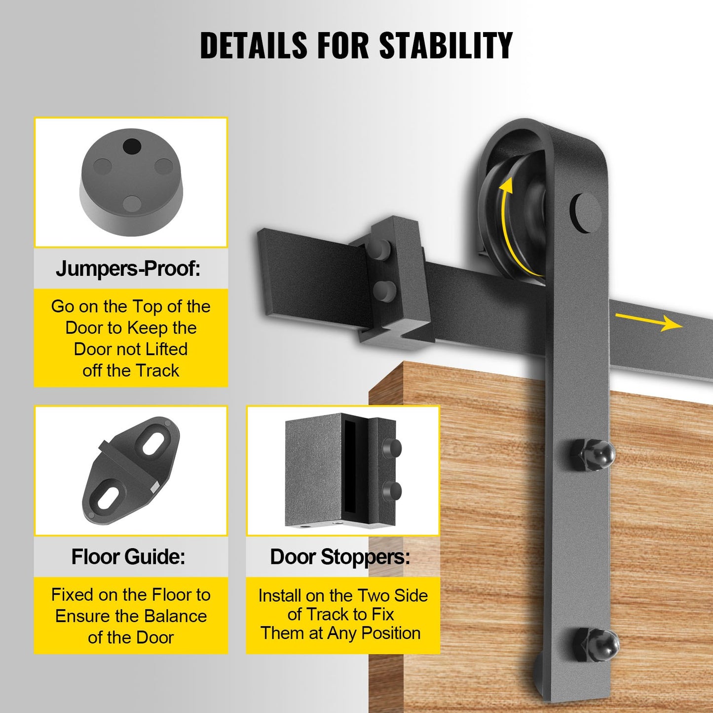 Sliding Barn Door Hardware Kit, 11FT Barn Door Kit, 330LBS Load-Bearing Double Barn Door Hardware Kit, Carbon Steel Barn Door Track, Darn Door for 1.57-1.77" Thickness & 5.5FT Wide Door Panel