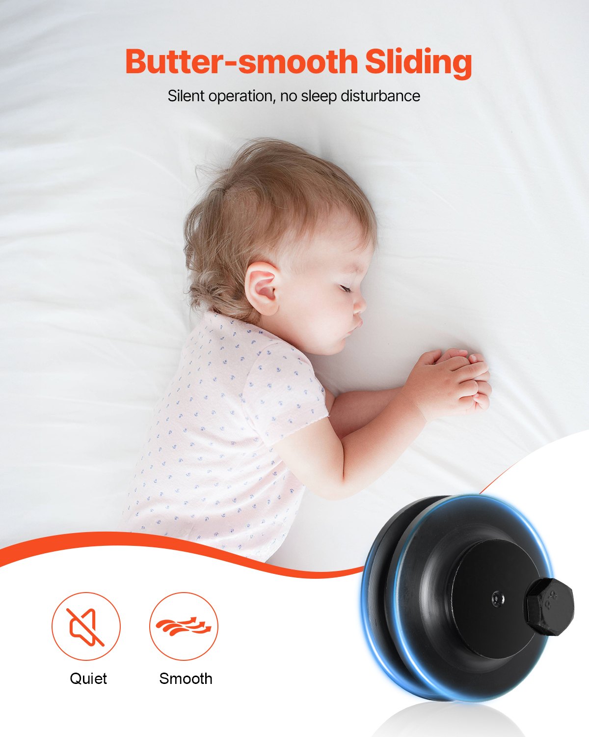 8FT Sliding Barn Door Hardware Kit, 330 LBS Weight Capacity, Compatible with 42 to 48 Inches Width & 1-3/8 to 1-3/4 Inches Thickness Single Sliding Barn Door, Durable Track & J-shape Roller