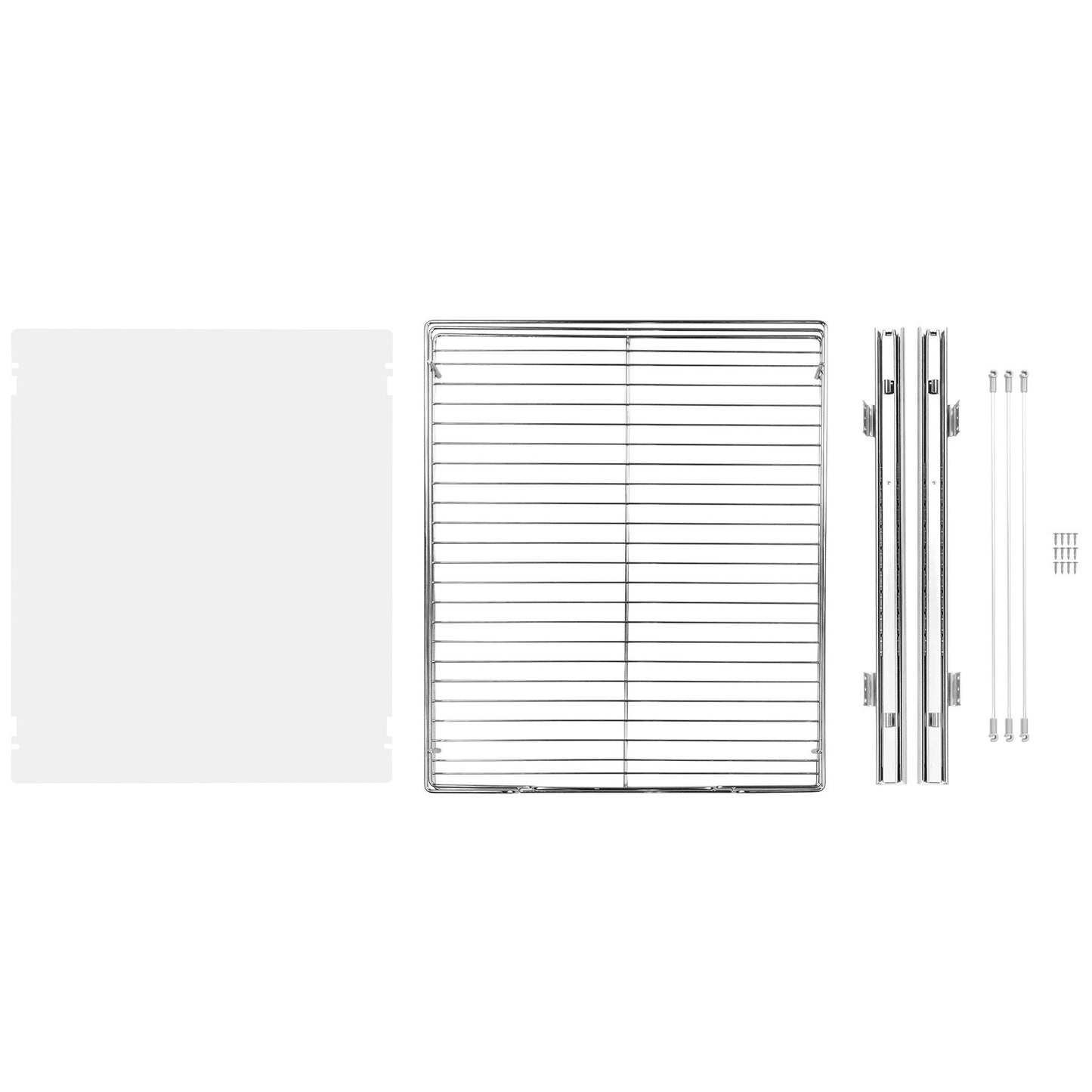 43.2 cm W x 53.3 cm D Pull Out Cabinet Organizer, Heavy Duty Slide Out Pantry Shelves, Chrome-Plated Steel Roll Out Drawers, Sliding Drawer Storage for Home, Inside Kitchen Cabinet, Bathroom, Under Sink