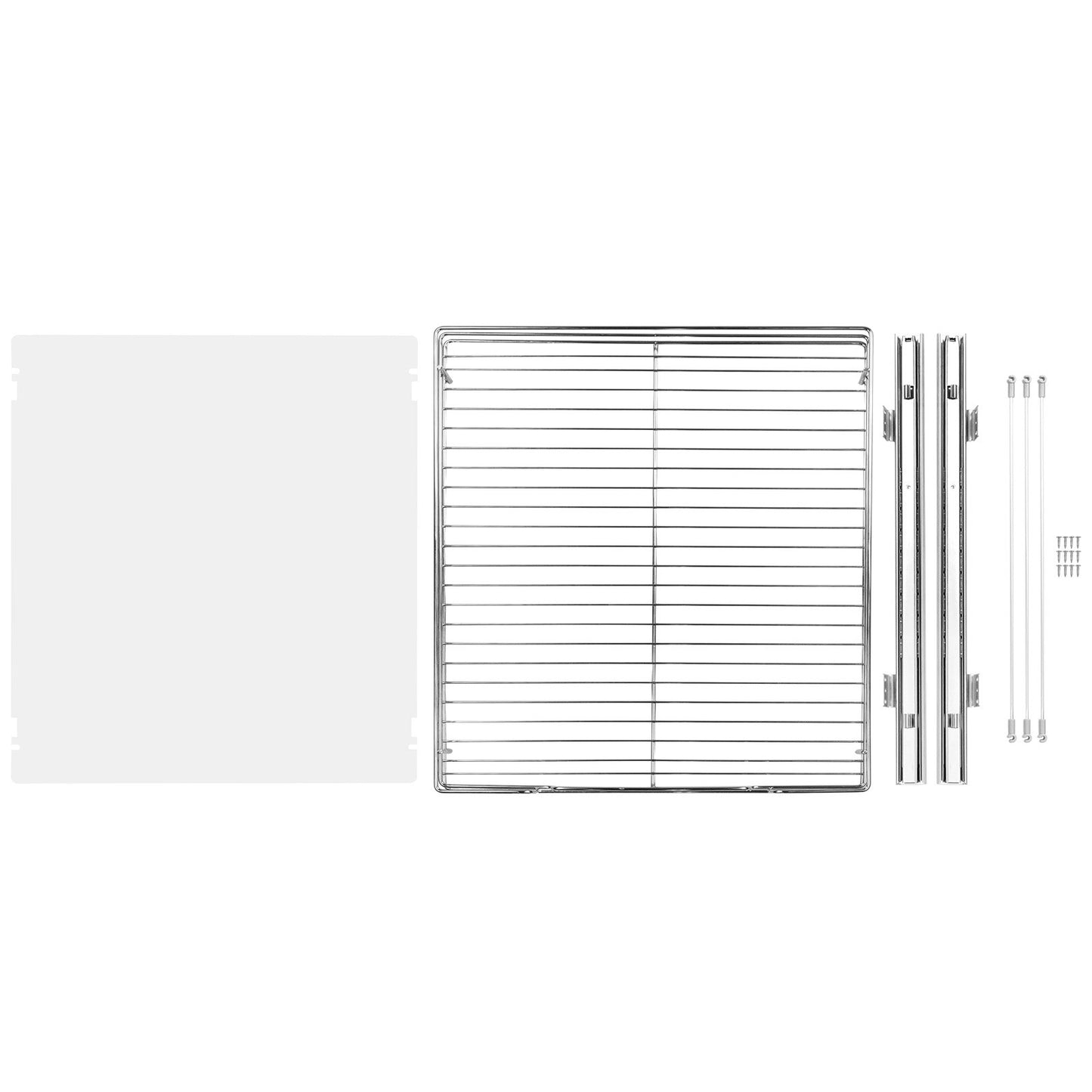 50.8 cm W x 53.3 cm D Pull Out Cabinet Organizer, Heavy Duty Slide Out Pantry Shelves, Chrome-Plated Steel Roll Out Drawers, Sliding Drawer Storage for Home, Inside Kitchen Cabinet, Bathroom, Under Sink