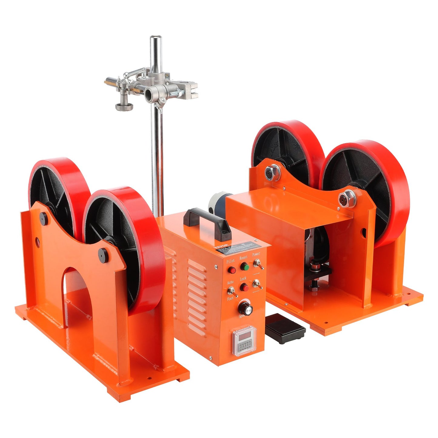 110V Turning Rolls Linkage Roller, 1000KG/2205LBS Loading Welding Turning Roll, 25-1400mm Diameter, 80-1600 mm/min Rotary Welding Positioner & Welding Torch Stand for Welding Equipment Support