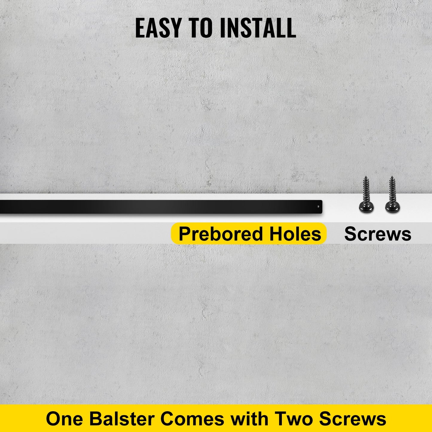 Deck Balusters, 16 Pack Metal Deck Spindles, 29.5\"x1\" Staircase Baluster with Screws, Aluminum Alloy Deck Railing for Wood and Composite Deck, Stylish Baluster for Outdoor Stair Deck Porch