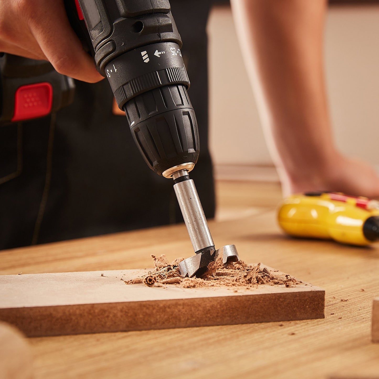 Forstner Bit Set, 16 Pcs Forstner Drill Bits Set, 6.4mm to 41.3mm, Carbon Steel, with Universal Round Shank, Forstner Drill Bit for Wood and Composite Board, Forstner Bits for Woodworking