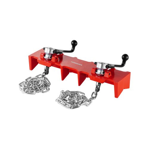 Pipe Welding Vise, 1/2 to 8-inch Pipe Welding Clamp with Dual Chains & Crank Handles, Heavy-Duty Cast Iron Vise for a Variety of Pipes