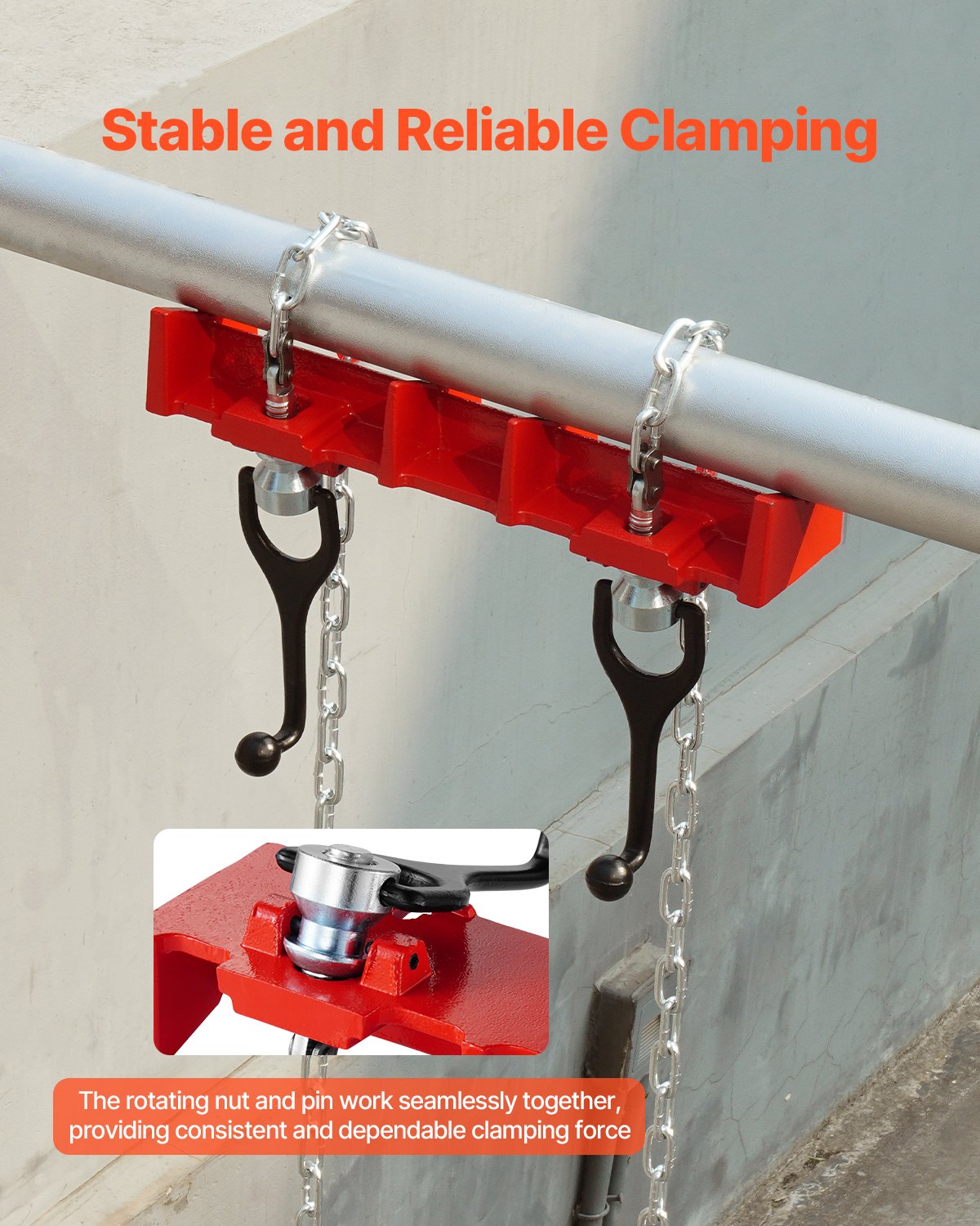 Pipe Welding Vise, 1/2 to 8-inch Pipe Welding Clamp with Dual Chains & Crank Handles, Heavy-Duty Cast Iron Vise for a Variety of Pipes