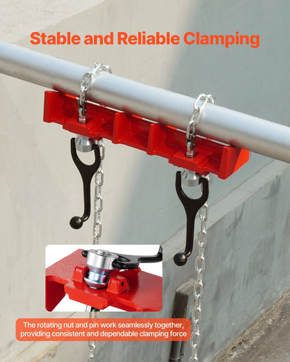 Pipe Welding Vise, 1/2 to 8-inch Pipe Welding Clamp with Dual Chains & Crank Handles, Heavy-Duty Cast Iron Vise for a Variety of Pipes