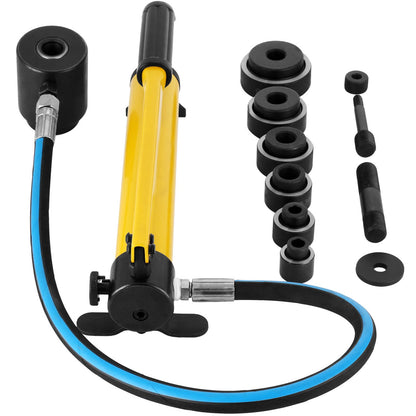 6-teiliges hydraulisches Stanzwerkzeug-Set (10 Tonnen, 1,3 cm bis 5,1 cm), inklusive Lochsägen-Set, Elektroinstallationsrohr- und Metallbohrer