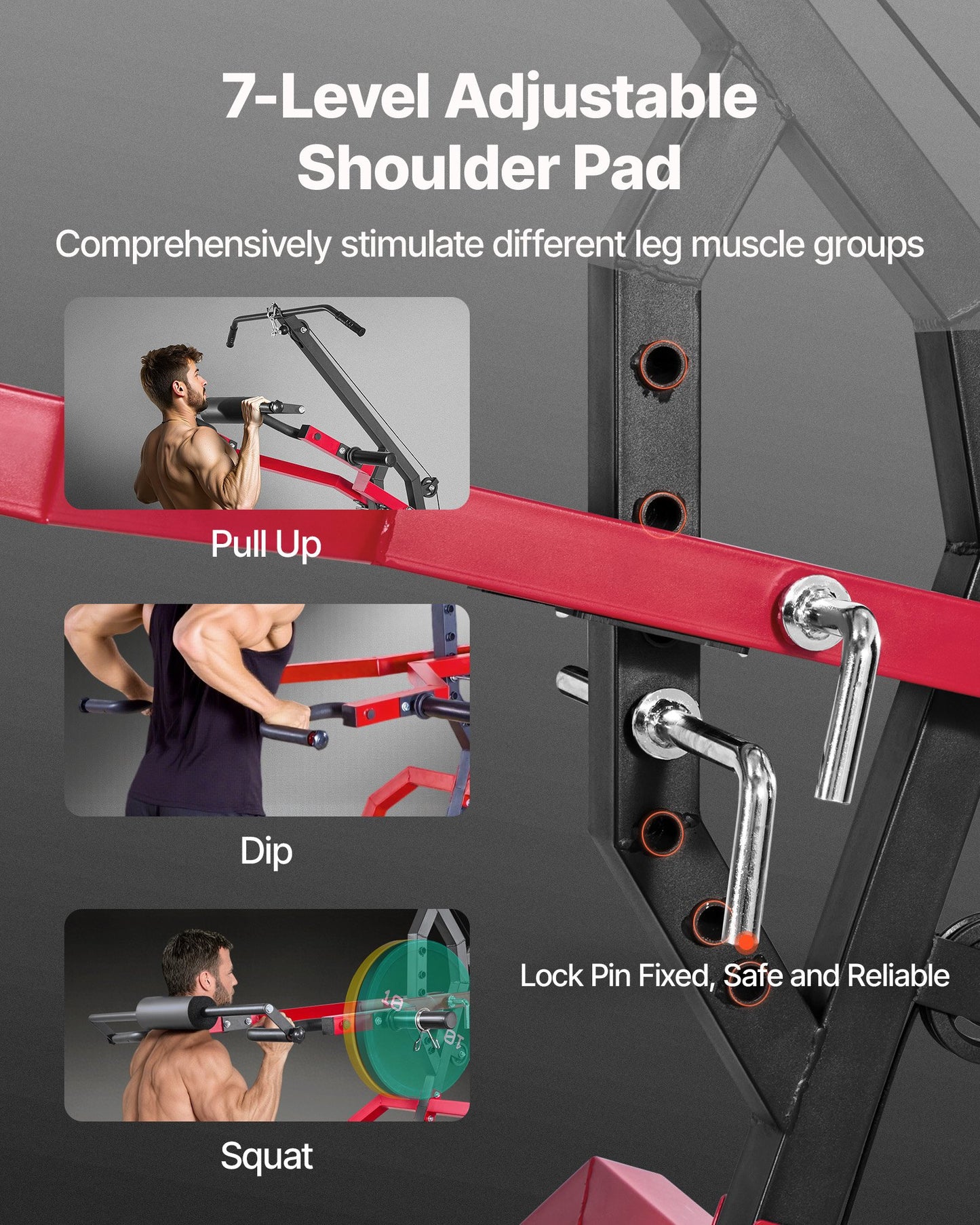 Heimfitnessgerät, Leverage Gym mit 2:1-Übersetzung LAT Low Row System, Krafttrainingsgerät für Kniebeugen, Kreuzheben, Bankdrücken und Bizepscurls, Heimfitnessgerät, verstellbare Ganzkörper-Trainingsstation