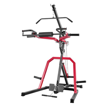 Heimfitnessgerät, Leverage Gym mit 2:1-Übersetzung LAT Low Row System, Krafttrainingsgerät für Kniebeugen, Kreuzheben, Bankdrücken und Bizepscurls, Heimfitnessgerät, verstellbare Ganzkörper-Trainingsstation