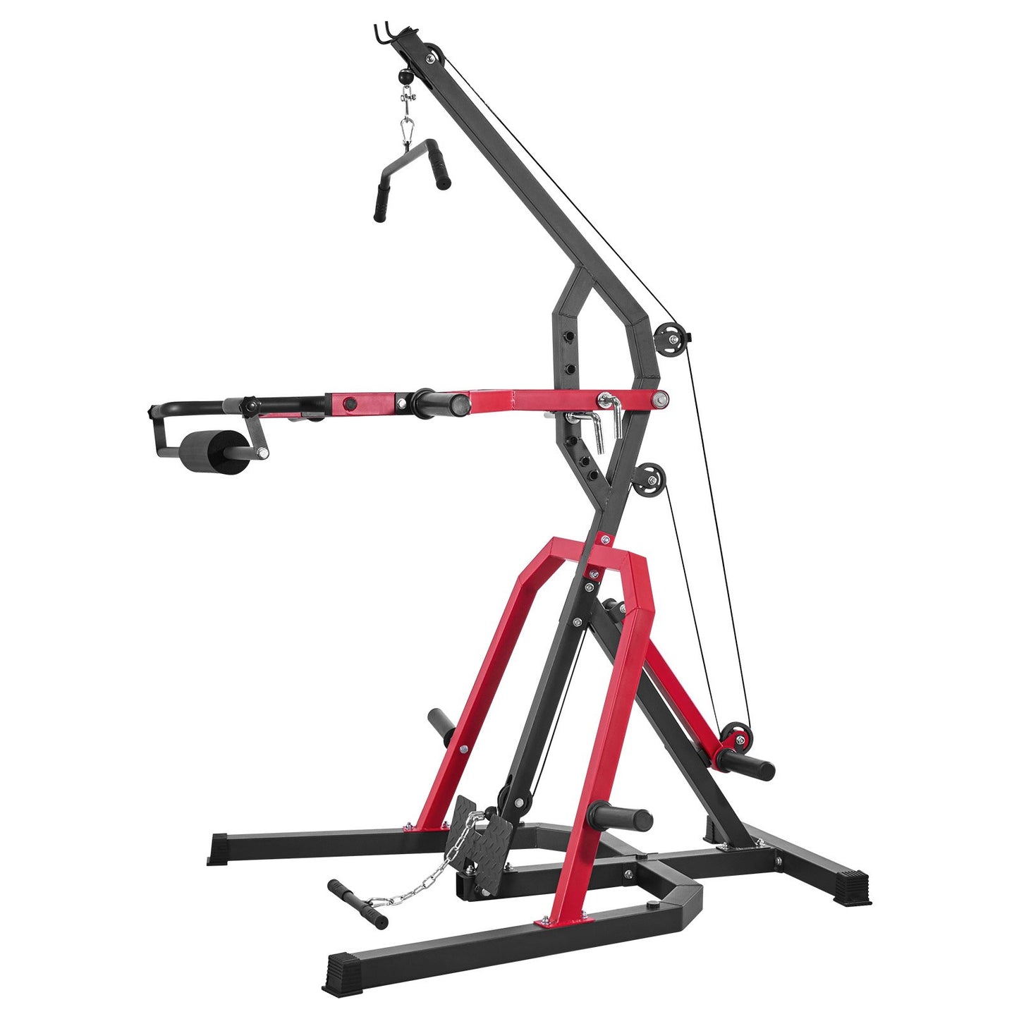 Heimfitnessgerät, Leverage Gym mit 2:1-Übersetzung LAT Low Row System, Krafttrainingsgerät für Kniebeugen, Kreuzheben, Bankdrücken und Bizepscurls, Heimfitnessgerät, verstellbare Ganzkörper-Trainingsstation