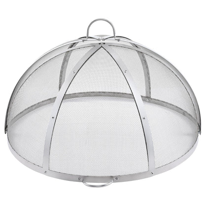 Firepit Spark Screen Lid, 40" Diameter, Outdoor Firepit Ring Cover Round Accessories, Fire Pit Metal Cover, Easy-Opening Stainless Steel Fire Ring Covers for Outdoor Patio Fire Pits Backyard