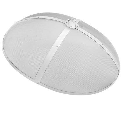 Fire Pit Spark Screen Round 36", Reinforced Heavy Duty Steel Metal Cover, Outdoor Firepit Lid, Easy-Opening Top Screen Covers Round with Ring Handle for Outdoor Patio Fire Pits Backyard
