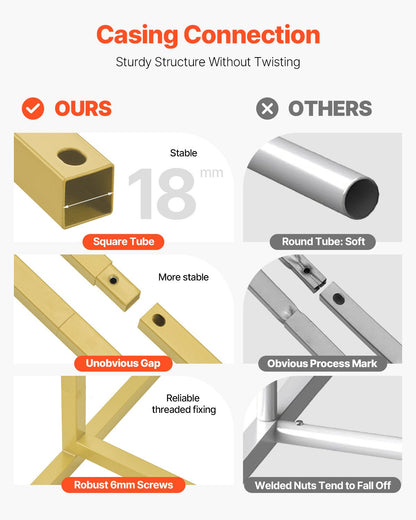 Hochzeitsbogen-Hintergrundständer, 3er-Set, stabiler Metallständer mit Kofferverbindung und Querverstrebung, einfach aufzubauender goldener Ständer aus hochwertigem Metall, ideal für Geburtstage, Feiern und Feiertage