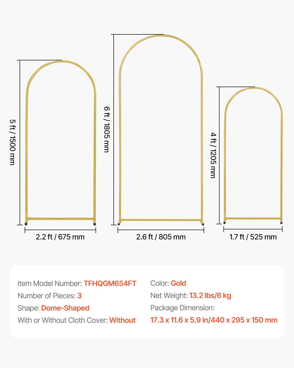 Hochzeitsbogen-Hintergrundständer, 3er-Set, stabiler Metallständer mit Kofferverbindung und Querverstrebung, einfach aufzubauender goldener Ständer aus hochwertigem Metall, ideal für Geburtstage, Feiern und Feiertage