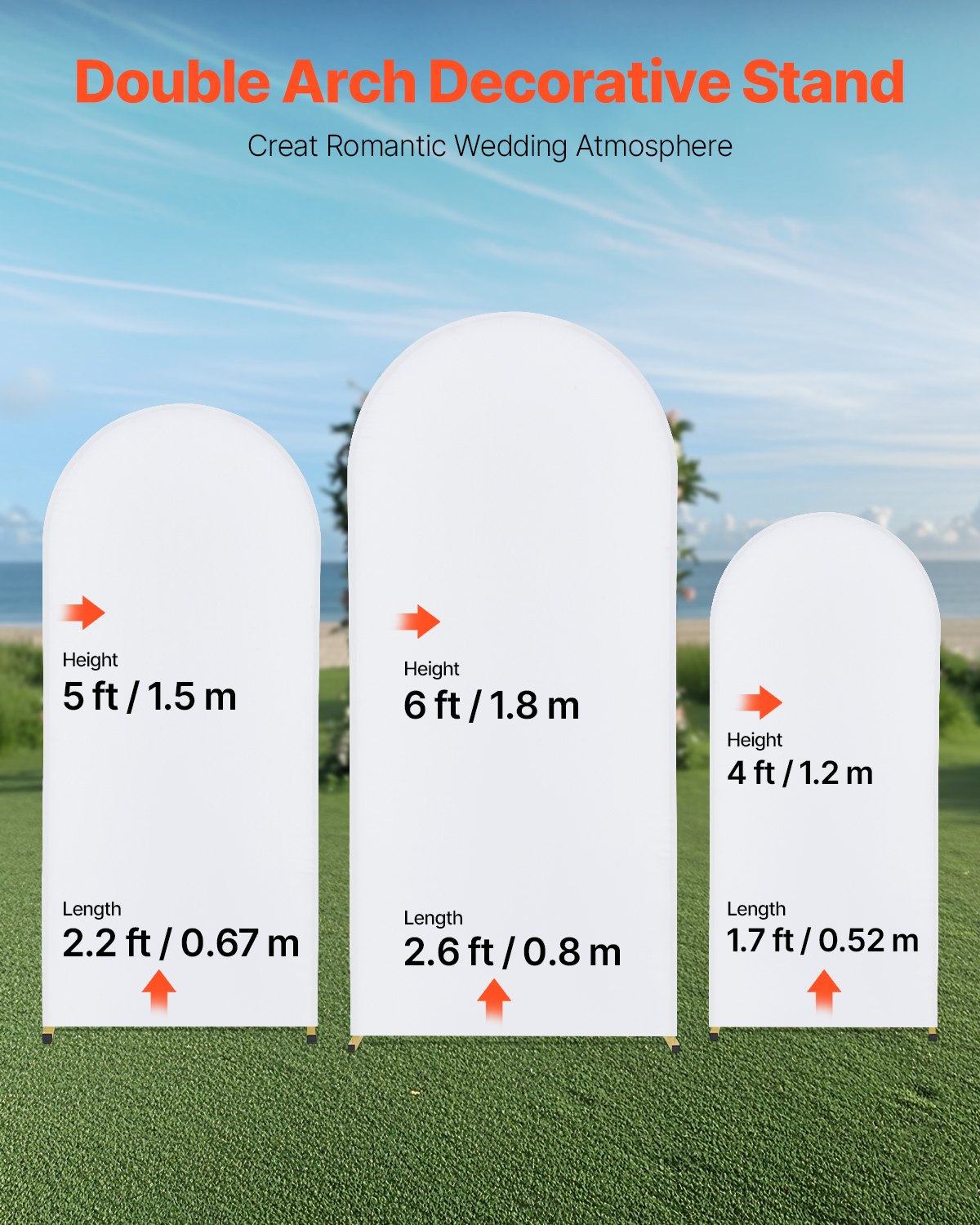 Hochzeitsbogen-Hintergrundständer, 3er-Set, stabiler Metallständer mit Kofferverbindung und Querverstrebung, einfach aufzubauender goldener Ständer mit hochwertigem Gaze-Gewebe, ideal für Geburtstage, Feiern und Feiertage