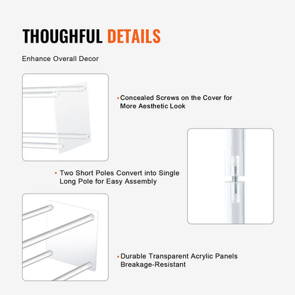 2 Stück 80 cm hohe Blumenständer für Hochzeiten, mit Acryllaminat, Acrylvasensäulen, geometrische Tischdekorationsständer, Blumenständer für T-Bühnen, Empfänge, Partydekoration, Zuhause