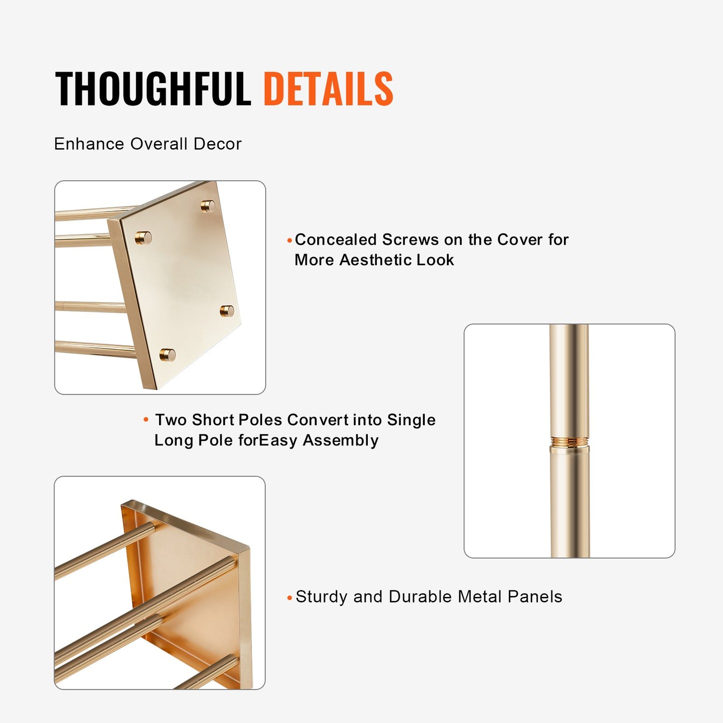 4-teiliges Set goldener Metallsäulen-Blumenständer für Hochzeiten, 60 cm hoch, mit Metalllaminat, geometrische Vasenständer für Tischdekorationen, zylindrische Blumenständer für Veranstaltungen, Empfänge und Partys