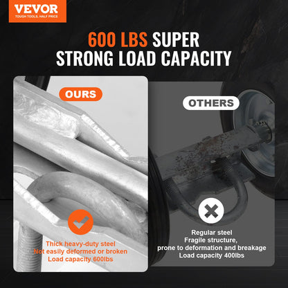 Sliding Gate Kit, 6” Rolling Gate Hardware Kit, Universal Sliding Gate Rollers Track Wheels, Heavy Duty Sliding Gate Guide Roller for Sliding Gates and Rolling Door,600 lbs Max. Load,Black