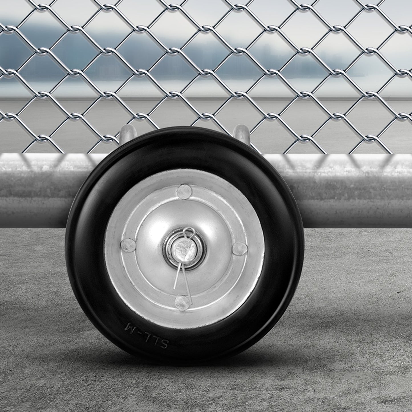 Sliding Gate Kit, 6” Rolling Gate Hardware Kit, Universal Adjustable Sliding Gate Rollers Track Wheels, Heavy Duty Sliding Gate Guide Roller for Sliding Gates and Rolling Door,600lbs Load,Black