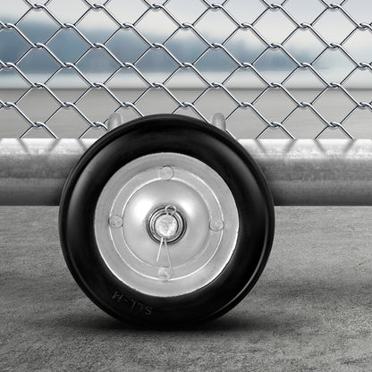 Sliding Gate Kit, 6” Rolling Gate Hardware Kit, Universal Adjustable Sliding Gate Rollers Track Wheels, Heavy Duty Sliding Gate Guide Roller for Sliding Gates and Rolling Door,600lbs Load,Black