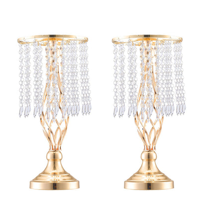 20 Stück 43 cm hohe Kristall-Blumenständer für Hochzeiten, Metallvasen für Tischdekorationen, goldene Blumenhalter und Blumenständer für Hochzeitsdinner, Feiern, Zeremonien und Geburtstagsveranstaltungen
