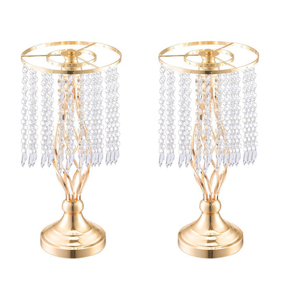 20 Stück 43 cm hohe Kristall-Blumenständer für Hochzeiten, Metallvasen für Tischdekorationen, goldene Blumenhalter und Blumenständer für Hochzeitsdinner, Feiern, Zeremonien und Geburtstagsveranstaltungen