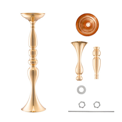 24 Stück 50 cm hohe Hochzeitsblumenvasen, Tischdekoration aus Metall, goldene Blumenständer für Hochzeitsdinner, Jubiläumsfeiern und Geburtstagsveranstaltungen