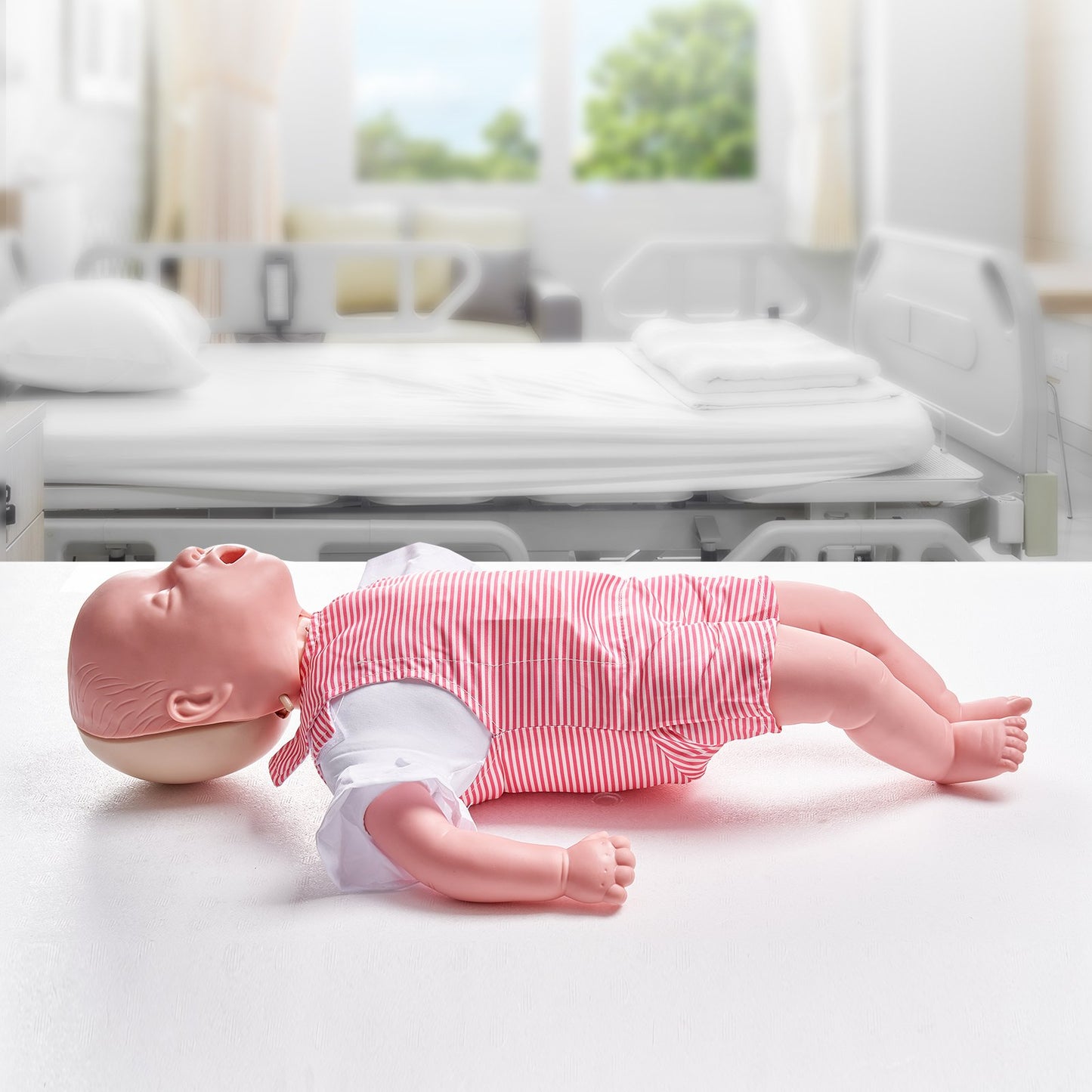 Infant CPR Training Manikin, Heimlich Maneuver and Cardiopulmonary Resuscitation (CPR) Practice, Professional Infant Airway Obstruction Training Manikin, Baby Infarction Model for Education